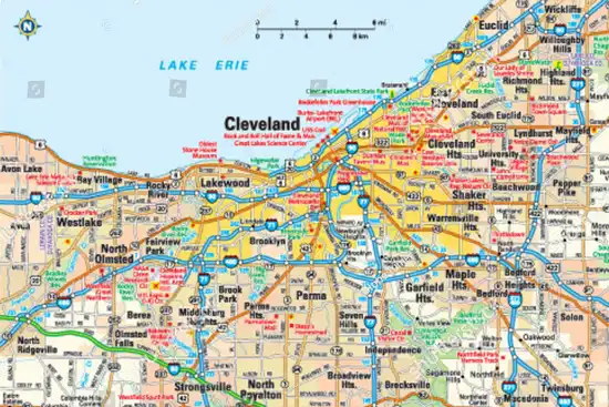 cleveland map